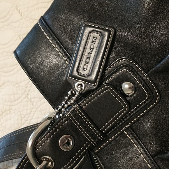 Coach Soho F13732 Pleated Leather Tote Bag - Picture 3 of 16